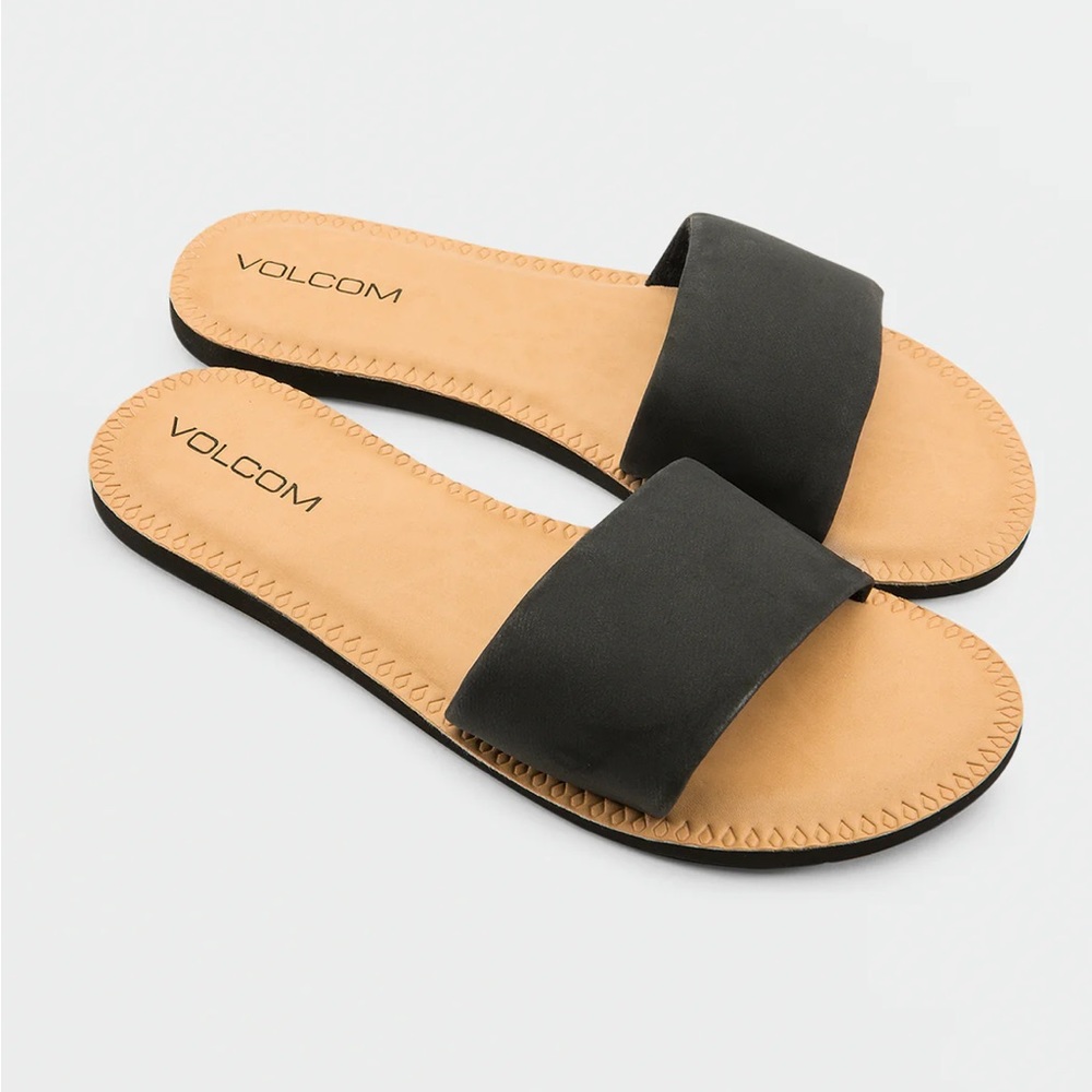 7/$20 Volcom SIMPLE SLIDE SANDALS - BLACK size 9